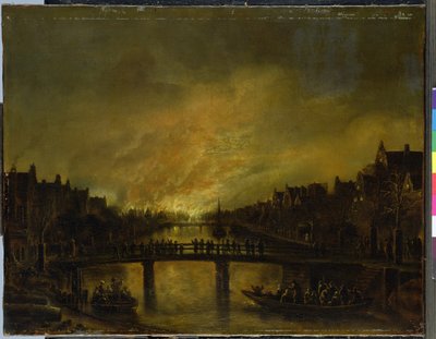 Incendie à Amsterdam - Aert van der Neer